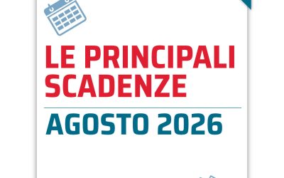Scadenze fiscali mese di Agosto – 2026