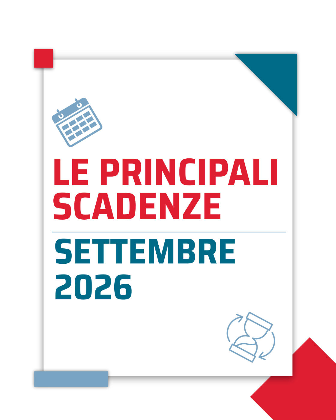 Scadenze fiscali mese di SETTEMBRE 2026