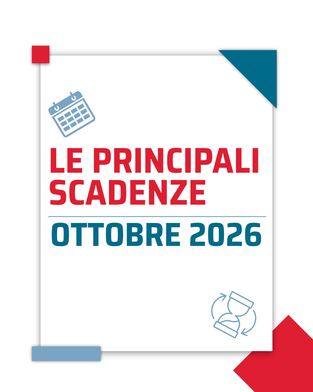 Scadenze fiscali mese OTTOBRE